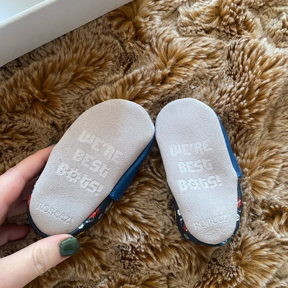 NWOT Robeez Best Buds genuine leather shoes for boys 6-12 months - Picture 4 of 4